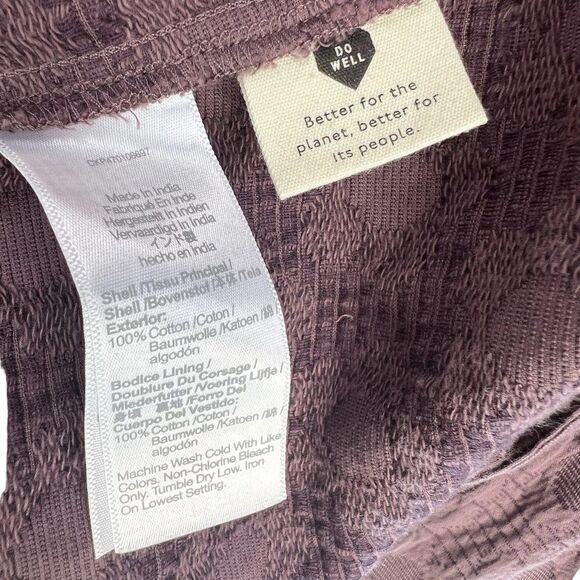 Madewell NWT Floral Quilted Puff Sleeve Mini Dress Purple Fig Multi Jacquard  L - Picture 11 of 13